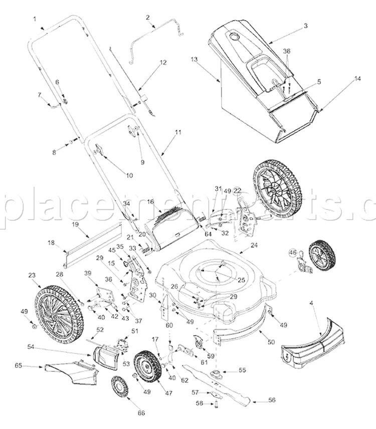 Page A Diagram and Parts List for 11A-549P713 2004 Yard Man Lawn Mower